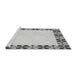 Sideview of Machine Washable Transitional Gray Rug, wshpat1411gry