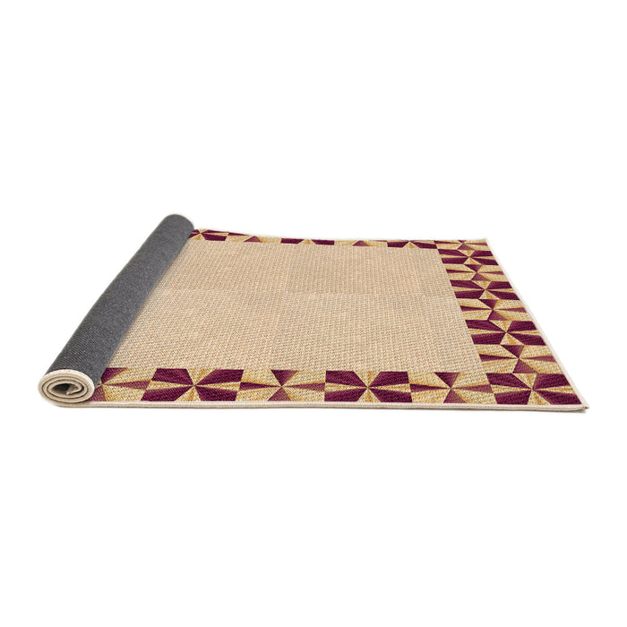 Thickness of Patterned Golden Blonde Gold Rug, pat1411org