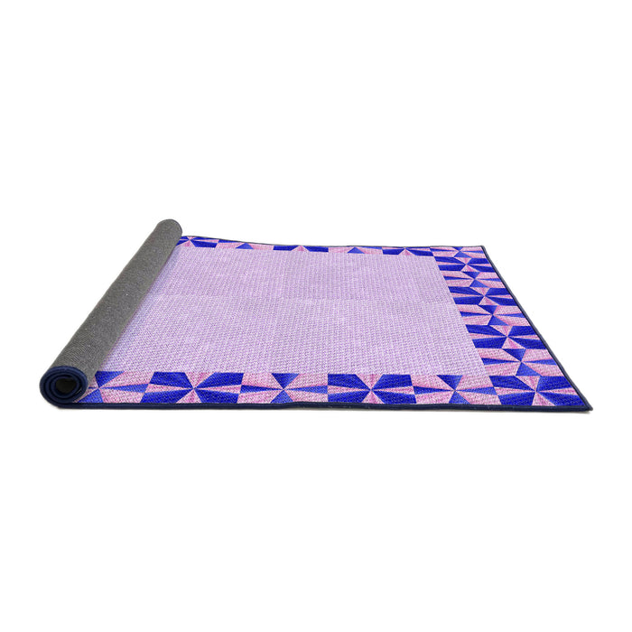 Thickness of Patterned Purple Rug, pat1411pur