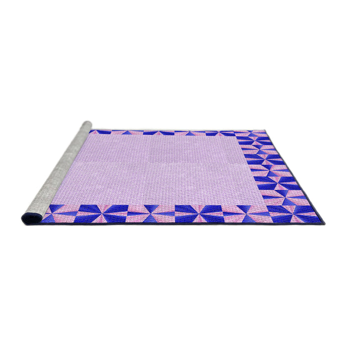 Sideview of Machine Washable Transitional Purple Rug, wshpat1411pur
