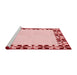 Sideview of Machine Washable Transitional Red Rug, wshpat1411rd