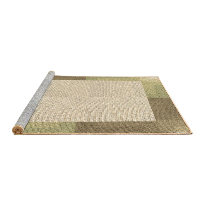 Sideview of Machine Washable Transitional Golden Blonde Gold Rug, wshpat1412brn