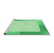 Sideview of Machine Washable Transitional Green Rug, wshpat1412grn