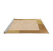 Sideview of Machine Washable Transitional Khaki Gold Rug, wshpat1412org