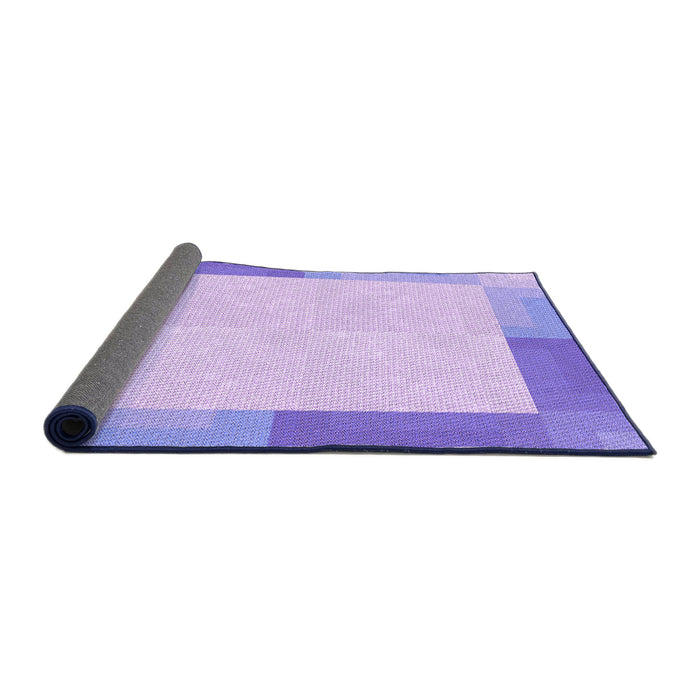 Thickness of Patterned Purple Mimosa Purple Rug, pat1412pur