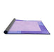 Thickness of Patterned Purple Mimosa Purple Rug, pat1412pur