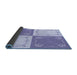 Thickness of Patterned Medium Slate Blue Rug, pat1413blu