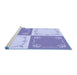 Sideview of Machine Washable Transitional Medium Slate Blue Rug, wshpat1413blu