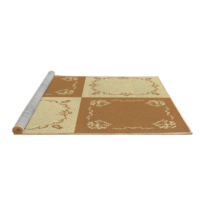Sideview of Machine Washable Transitional Sedona Brown Rug, wshpat1413brn