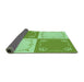 Thickness of Patterned Jade Green Rug, pat1413grn