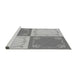 Sideview of Machine Washable Transitional Platinum Gray Rug, wshpat1413gry