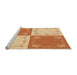 Sideview of Machine Washable Transitional Orange Red Orange Rug, wshpat1413org