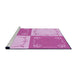 Sideview of Machine Washable Transitional Blossom Pink Rug, wshpat1413pur