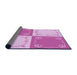 Thickness of Patterned Blossom Pink Rug, pat1413pur