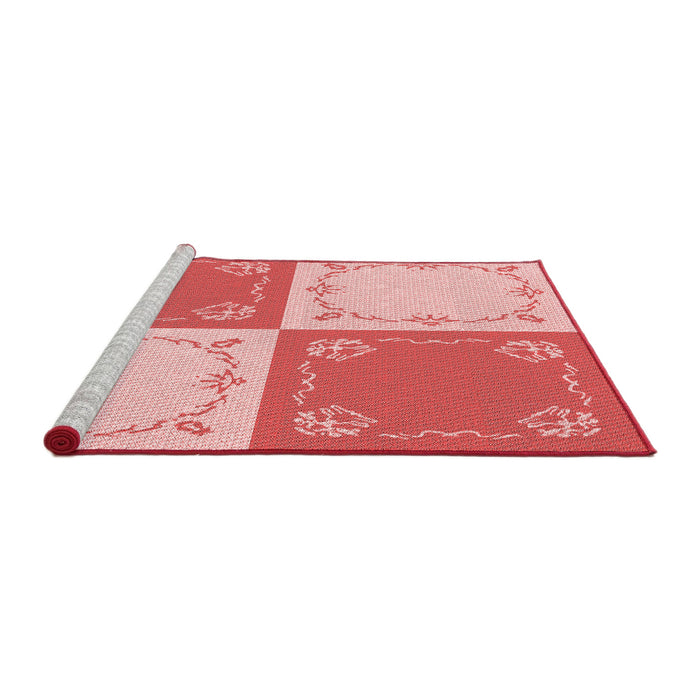 Sideview of Machine Washable Transitional Pink Rug, wshpat1413rd