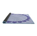 Thickness of Patterned Lavender Blue Rug, pat1414blu