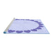 Sideview of Machine Washable Transitional Lavender Blue Rug, wshpat1414blu