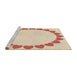 Sideview of Machine Washable Transitional Sunrise Orange Rug, wshpat1414brn