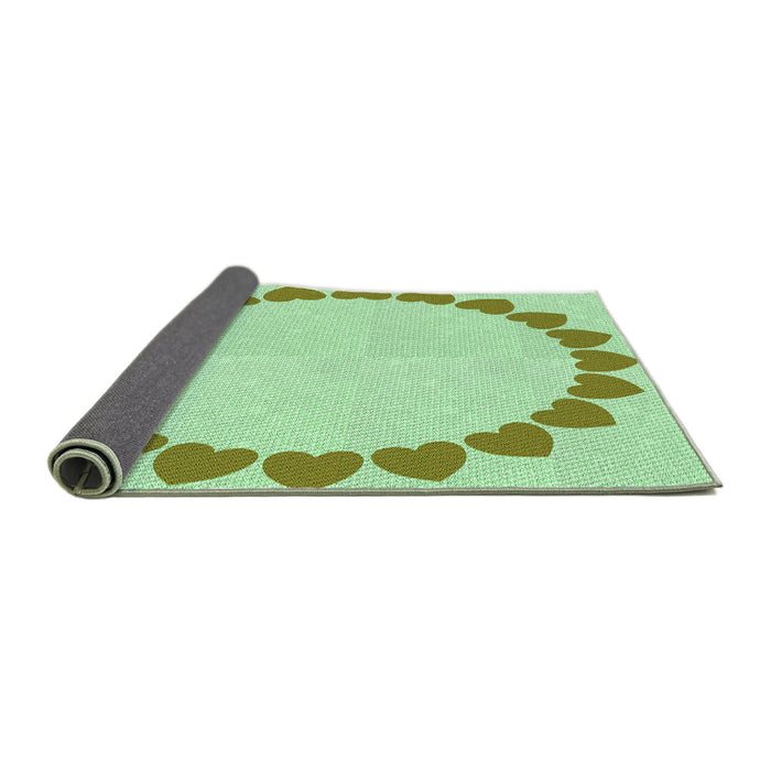 Thickness of Patterned Mint Green Rug, pat1414grn