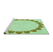 Sideview of Machine Washable Transitional Mint Green Rug, wshpat1414grn