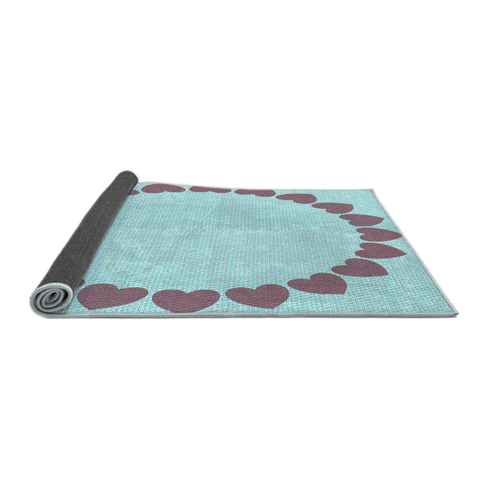 Thickness of Patterned Columbia Blue Rug, pat1414lblu