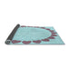 Thickness of Patterned Columbia Blue Rug, pat1414lblu