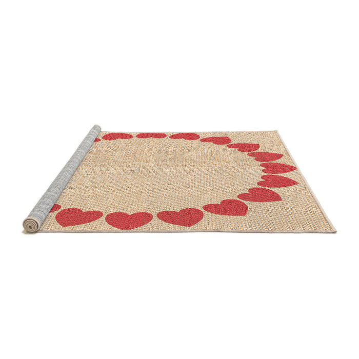 Sideview of Machine Washable Transitional Orange Rug, wshpat1414org