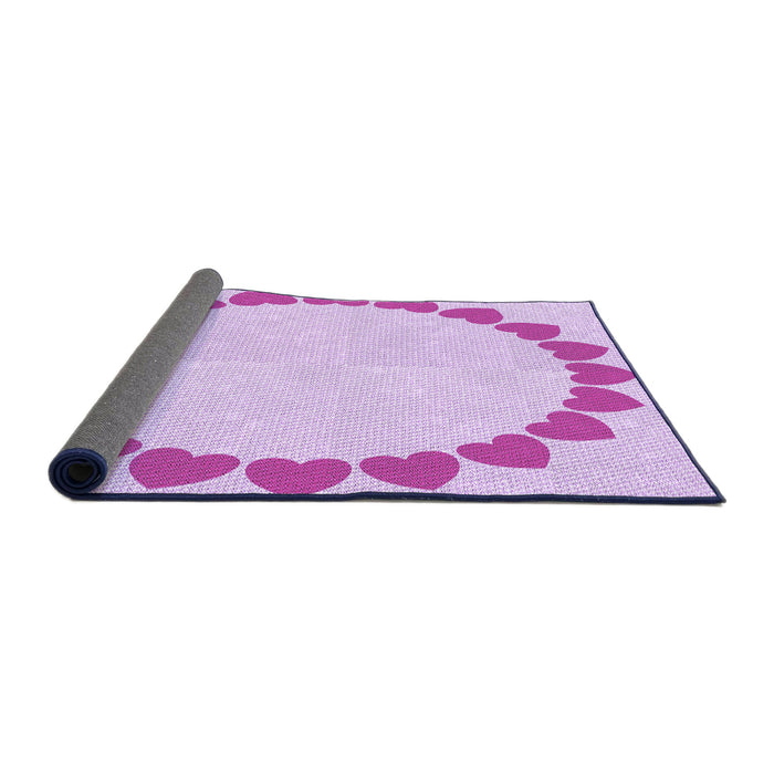 Thickness of Patterned Crimson Purple Rug, pat1414pur