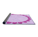 Thickness of Patterned Crimson Purple Rug, pat1414pur