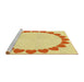 Sideview of Machine Washable Transitional Orange Rug, wshpat1414yw