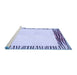 Sideview of Machine Washable Transitional Blue Rug, wshpat1415blu