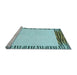 Sideview of Machine Washable Transitional Green Rug, wshpat1415lblu