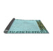 Thickness of Patterned Sea Green Rug, pat1415lblu