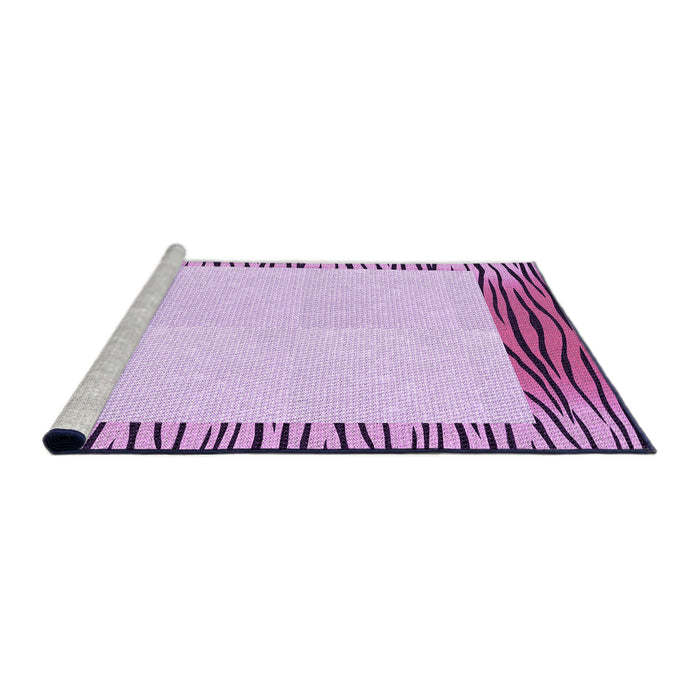Sideview of Machine Washable Transitional Orchid Purple Rug, wshpat1415pur
