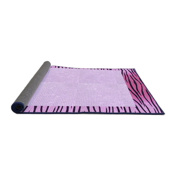 Thickness of Patterned Orchid Purple Rug, pat1415pur