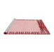 Sideview of Machine Washable Transitional Light Red Pink Rug, wshpat1415rd