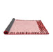 Thickness of Patterned Light Red Pink Rug, pat1415rd