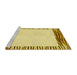 Sideview of Machine Washable Transitional Dark Golden Brown Rug, wshpat1415yw