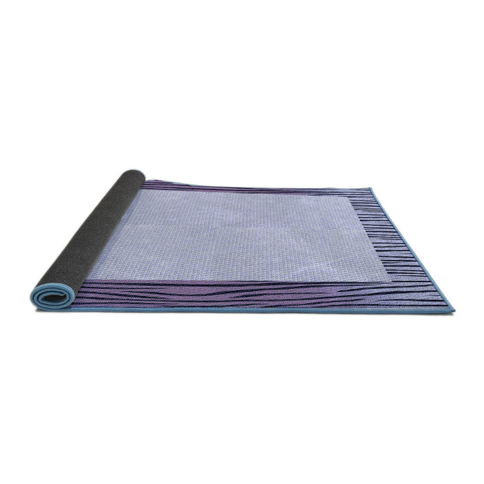 Thickness of Patterned Blue Rug, pat1416blu