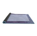 Thickness of Patterned Blue Rug, pat1416blu