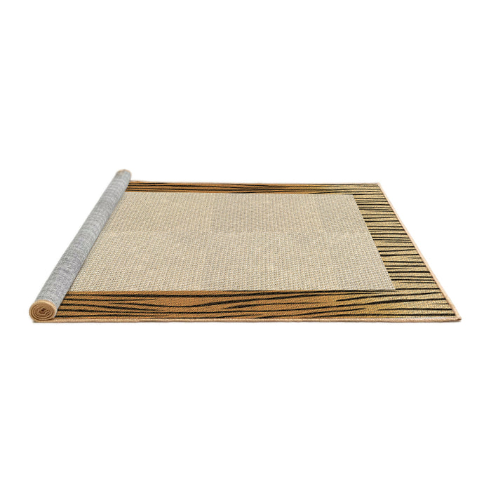 Sideview of Machine Washable Transitional Golden Blonde Gold Rug, wshpat1416brn