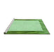 Sideview of Machine Washable Transitional Green Rug, wshpat1416grn