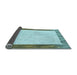 Thickness of Patterned Sea Green Rug, pat1416lblu