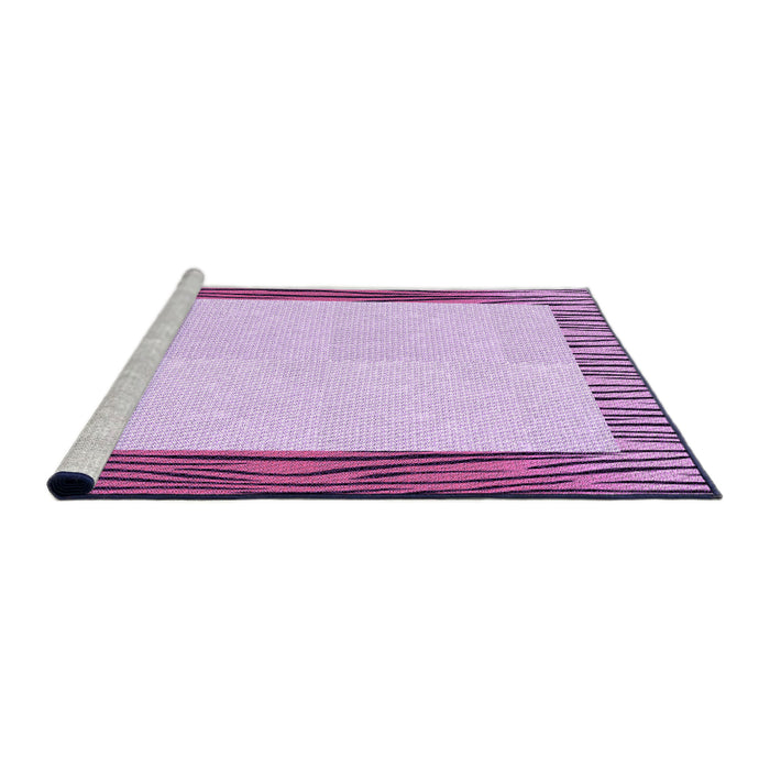 Sideview of Machine Washable Transitional Orchid Purple Rug, wshpat1416pur