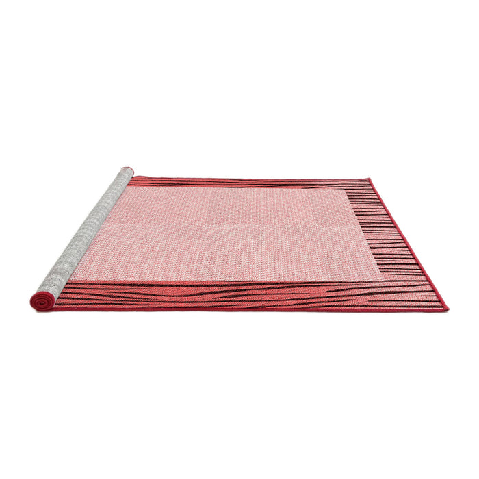 Sideview of Machine Washable Transitional Light Red Pink Rug, wshpat1416rd