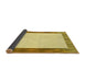 Thickness of Patterned Dark Golden Brown Rug, pat1416yw