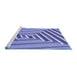 Sideview of Machine Washable Transitional Deep Periwinkle Purple Rug, wshpat1417blu