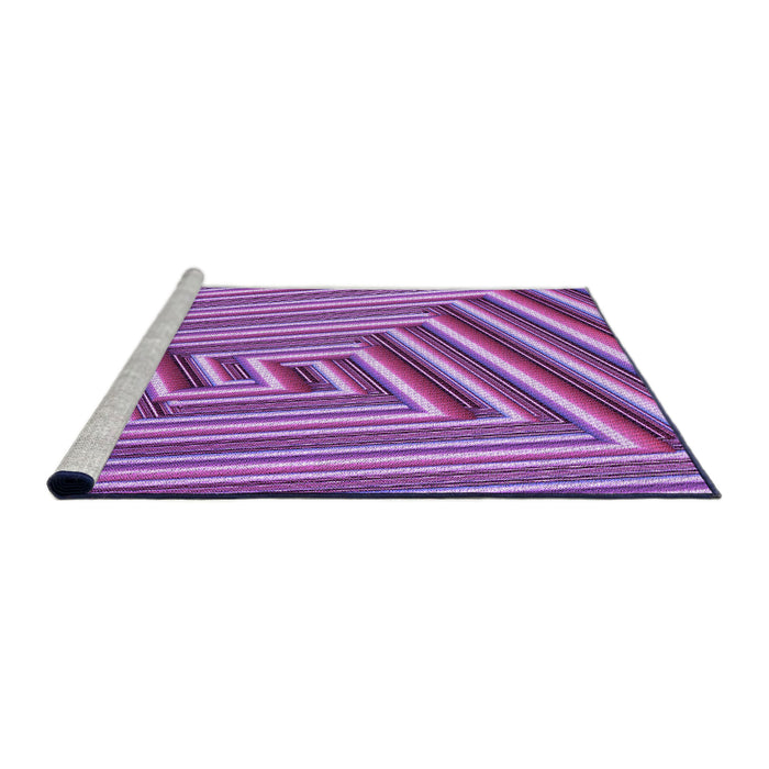 Sideview of Machine Washable Transitional Violet Purple Rug, wshpat1417pur