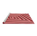 Sideview of Machine Washable Transitional Red Rug, wshpat1417rd