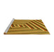 Sideview of Machine Washable Transitional Orange Rug, wshpat1417yw